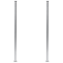 vidaXL Postes de valla 2 unidades aluminio 185 cm