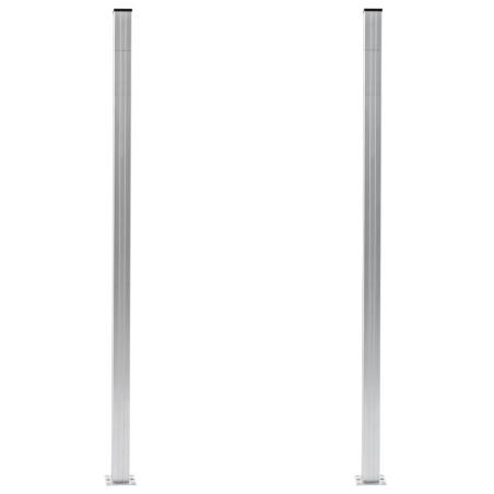 vidaXL Postes de valla 2 unidades aluminio 185 cm
