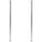 vidaXL Postes de valla 2 unidades aluminio 185 cm vidaXL Postes de valla 2 unidades aluminio 185 cm