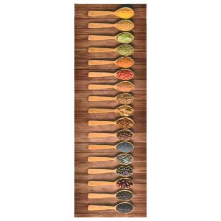 vidaXL Alfombra de cocina lavable Spoon 45x150 cm