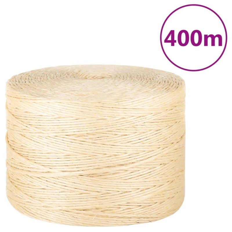 vidaXL Cuerda 100% sisal 3 mm 400 m vidaXL Cuerda 100% sisal 3 mm 400 m
