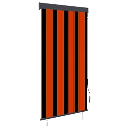 vidaXL Estor enrollable de exterior naranja y marrón 80x250 cm