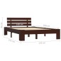 vidaXL Estructura de cama madera maciza pino marrón oscuro 140x200 cm vidaXL Estructura de cama madera maciza pino marrón oscuro 140x200 cm