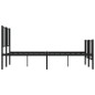 vidaXL Estructura de cama cabecero y pie de cama metal negro 140x200cm vidaXL Estructura de cama cabecero y pie de cama metal negro 140x200cm