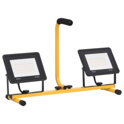 vidaXL Foco LED con asa 2x50 W blanco cálido