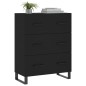 vidaXL Aparador de madera de ingeniería negro 69,5x34x90 cm vidaXL Aparador de madera de ingeniería negro 69,5x34x90 cm