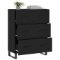 vidaXL Aparador de madera de ingeniería negro 69,5x34x90 cm vidaXL Aparador de madera de ingeniería negro 69,5x34x90 cm