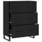 vidaXL Aparador de madera de ingeniería negro 69,5x34x90 cm vidaXL Aparador de madera de ingeniería negro 69,5x34x90 cm