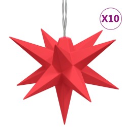 vidaXL Lámpara de Navidad 10 LEDs rojo 10 cm