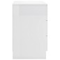 vidaXL Mesita de noche de aglomerado blanco brillante 38x35x56 cm vidaXL Mesita de noche de aglomerado blanco brillante 38x35x56 cm