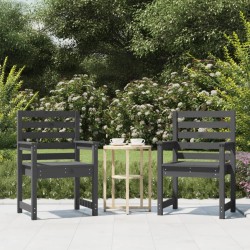 vidaXL Sillas de jardín 2 uds madera maciza pino gris 60x48x91 cm