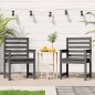 vidaXL Sillas de jardín 2 uds madera maciza pino gris 60x48x91 cm vidaXL Sillas de jardín 2 uds madera maciza pino gris 60x48x91 cm