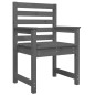 vidaXL Sillas de jardín 2 uds madera maciza pino gris 60x48x91 cm vidaXL Sillas de jardín 2 uds madera maciza pino gris 60x48x91 cm