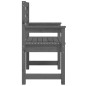 vidaXL Sillas de jardín 2 uds madera maciza pino gris 60x48x91 cm vidaXL Sillas de jardín 2 uds madera maciza pino gris 60x48x91 cm