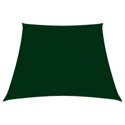 vidaXL Toldo de vela tela oxford trapecio verde oscuro 2/4x3 m