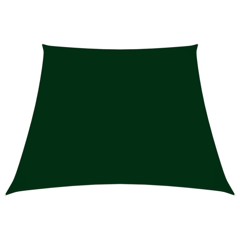 vidaXL Toldo de vela tela oxford trapecio verde oscuro 2/4x3 m vidaXL Toldo de vela tela oxford trapecio verde oscuro 2/4x3 m
