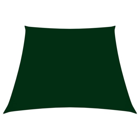vidaXL Toldo de vela tela oxford trapecio verde oscuro 2/4x3 m