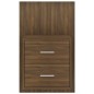vidaXL Mesita de noche de pared marrón roble
