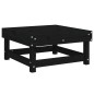 vidaXL Juego de sofás de jardín 5 piezas madera maciza de pino negro