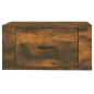 vidaXL Mesita de noche de pared color roble ahumado 50x36x25 cm vidaXL Mesita de noche de pared color roble ahumado 50x36x25 cm