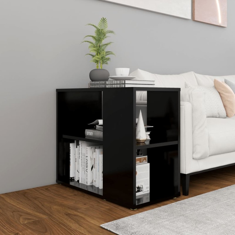 vidaXL Armario auxiliar de madera contrachapada negro 60x30x50 cm vidaXL Armario auxiliar de madera contrachapada negro 60x30x50 cm