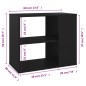 vidaXL Armario auxiliar de madera contrachapada negro 60x30x50 cm vidaXL Armario auxiliar de madera contrachapada negro 60x30x50 cm