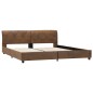 vidaXL Estructura de cama de piel de ante artificial marrón 160x200 cm vidaXL Estructura de cama de piel de ante artificial marrón 160x200 cm