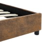 vidaXL Estructura de cama de piel de ante artificial marrón 160x200 cm vidaXL Estructura de cama de piel de ante artificial marrón 160x200 cm