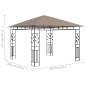vidaXL Cenador con mosquitera gris taupe 3x3x2,73 m 180 g/m² vidaXL Cenador con mosquitera gris taupe 3x3x2,73 m 180 g/m²