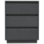 vidaXL Aparador de madera maciza de pino gris 60x34x75 cm vidaXL Aparador de madera maciza de pino gris 60x34x75 cm