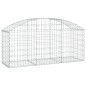 vidaXL Cesta de gaviones forma arco hierro galvanizado 150x50x60/80 cm vidaXL Cesta de gaviones forma arco hierro galvanizado 150x50x60/80 cm