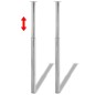 vidaXL Patas de mesa telescópicas 2 unidades cromo 710 mm-1100 mm vidaXL Patas de mesa telescópicas 2 unidades cromo 710 mm-1100 mm