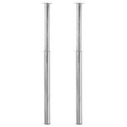 vidaXL Patas de mesa telescópicas  2 unidades cromo 710 mm-1100 mm