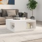 vidaXL Mesa de centro de madera maciza de pino blanco 80x81x36,5 cm vidaXL Mesa de centro de madera maciza de pino blanco 80x81x36,5 cm