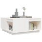 vidaXL Mesa de centro de madera maciza de pino blanco 80x81x36,5 cm vidaXL Mesa de centro de madera maciza de pino blanco 80x81x36,5 cm