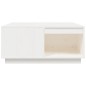 vidaXL Mesa de centro de madera maciza de pino blanco 80x81x36,5 cm vidaXL Mesa de centro de madera maciza de pino blanco 80x81x36,5 cm