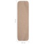 vidaXL Alfombrillas de escalera 15 uds beige rectangular 75x20 cm vidaXL Alfombrillas de escalera 15 uds beige rectangular 75x20 cm