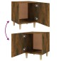 vidaXL Mesitas de noche 2 uds madera contrachapada color roble ahumado vidaXL Mesitas de noche 2 uds madera contrachapada color roble ahumado