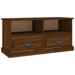 vidaXL Mueble de TV madera contrachapada marrón roble 93x35,5x45 cm 