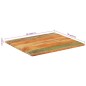 vidaXL Tablero de mesa rectangular madera maciza 70x80 cm 25-27 mm vidaXL Tablero de mesa rectangular madera maciza 70x80 cm 25-27 mm