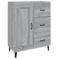 vidaXL Aparador de madera contrachapada gris Sonoma 69,5x34x90 cm