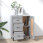 vidaXL Aparador de madera contrachapada gris Sonoma 69,5x34x90 cm