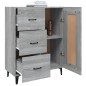 vidaXL Aparador de madera contrachapada gris Sonoma 69,5x34x90 cm