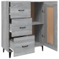 vidaXL Aparador de madera contrachapada gris Sonoma 69,5x34x90 cm