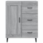 vidaXL Aparador de madera contrachapada gris Sonoma 69,5x34x90 cm