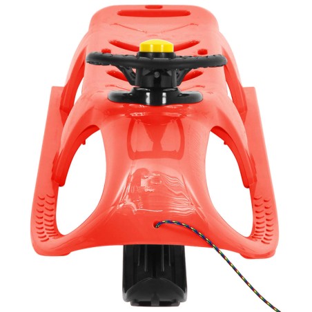 vidaXL Trineo con volante polipropileno rojo 102,5x40x23 cm