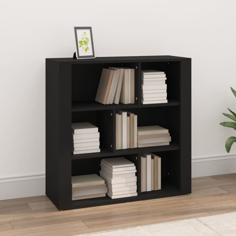 vidaXL Aparador de madera contrachapada negro 80x30x80 cm vidaXL Aparador de madera contrachapada negro 80x30x80 cm