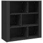 vidaXL Aparador de madera contrachapada negro 80x30x80 cm vidaXL Aparador de madera contrachapada negro 80x30x80 cm