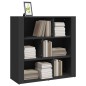 vidaXL Aparador de madera contrachapada negro 80x30x80 cm vidaXL Aparador de madera contrachapada negro 80x30x80 cm