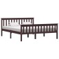 vidaXL Estructura de cama madera maciza pino marrón oscuro 160x200 cm vidaXL Estructura de cama madera maciza pino marrón oscuro 160x200 cm